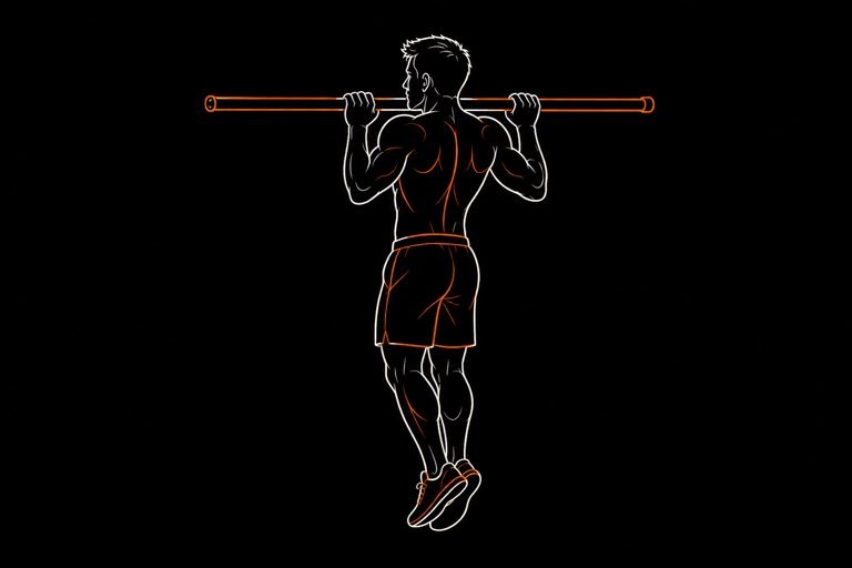 Boceto técnico: weighted pull-up