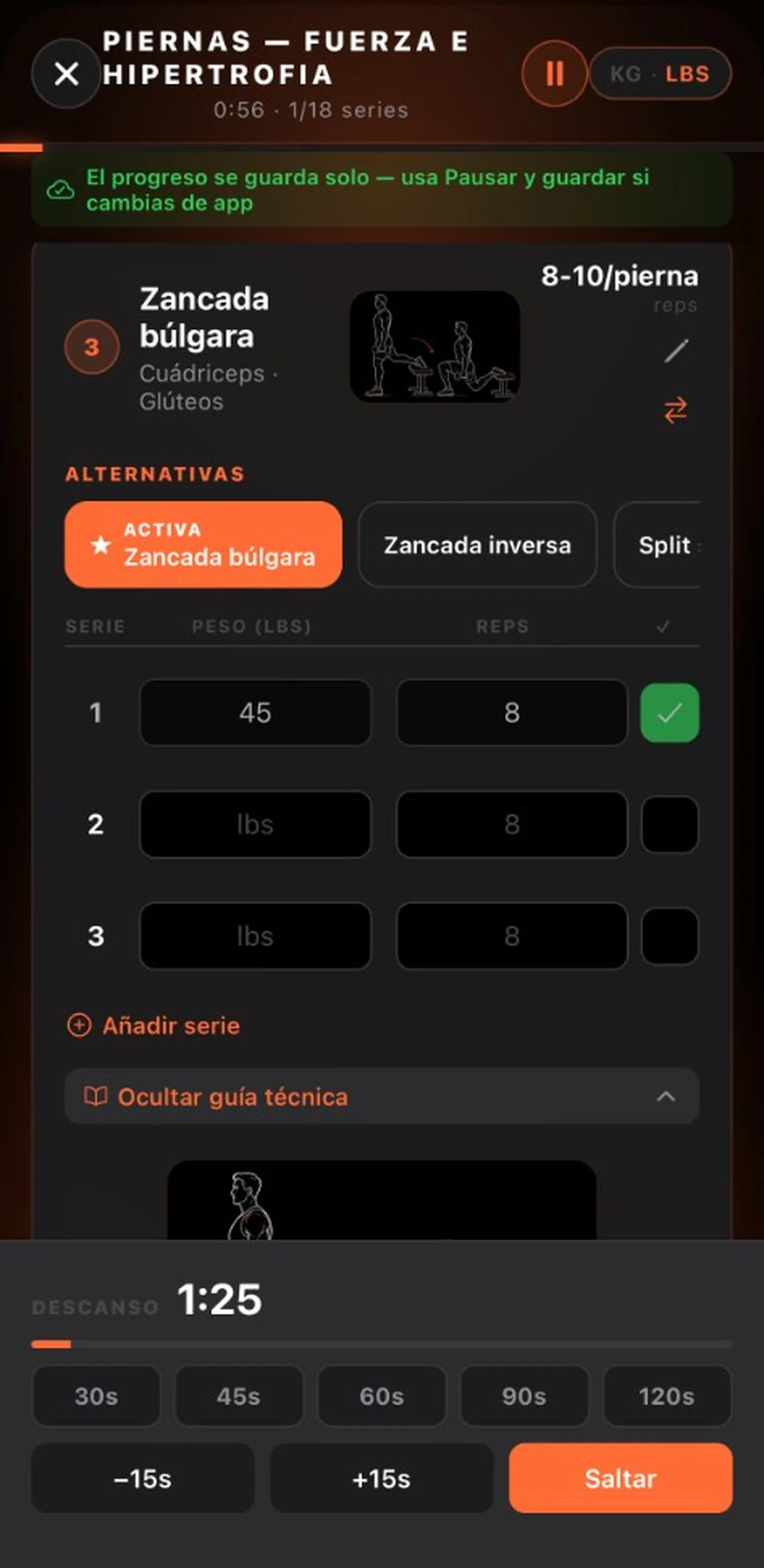 Sesión en tracker ARMATUS
